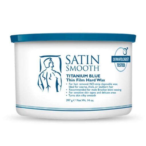 SATIN SMOOTH TITAN BLUE THIN HARD WAX 14oz